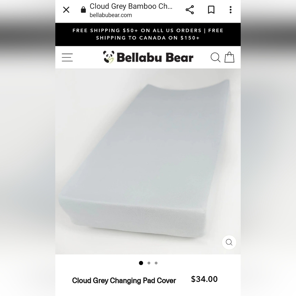 Bellabu Bear Changing Pad Cover Green